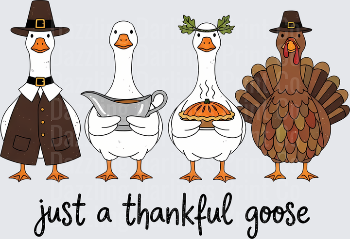 Just A Thankful Goose Pilgrim Geese Turkey Gravy Boat