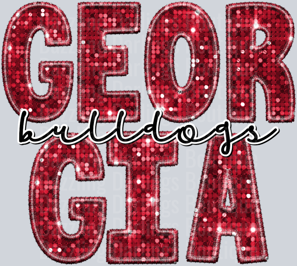 Georgia Bulldogs Faux Sequin