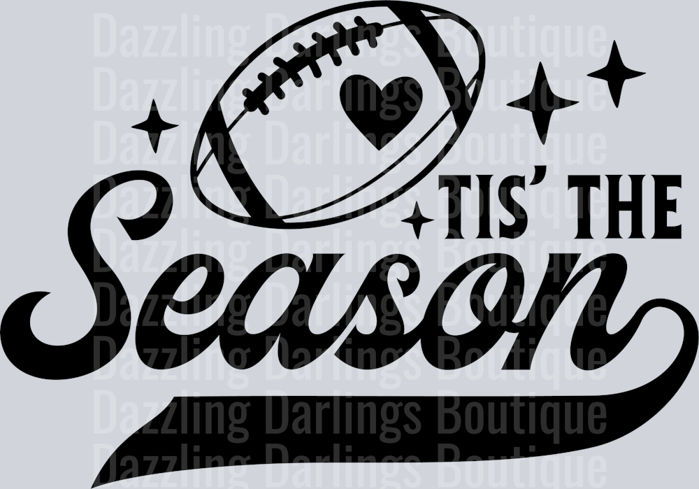 FOOTBALL TIS THE SEASON BLACK