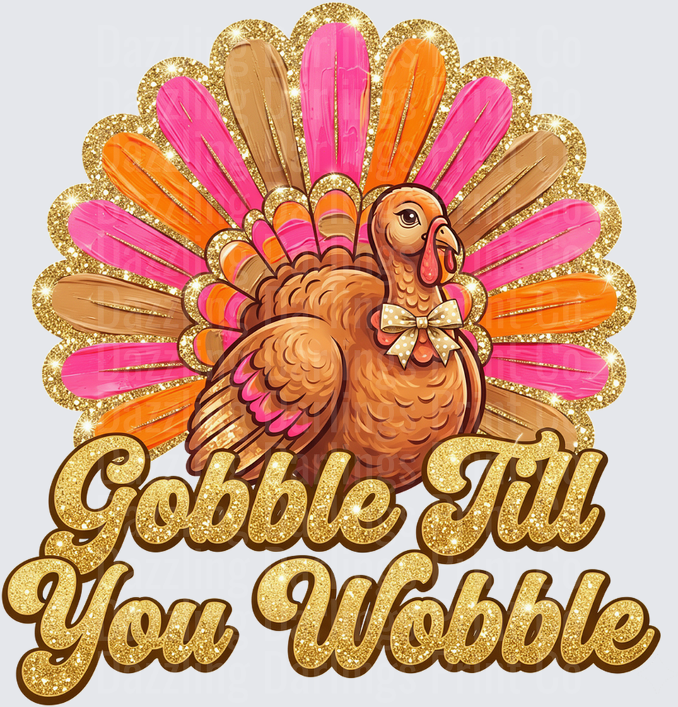 Pink and Orange Gobble till You Wobble