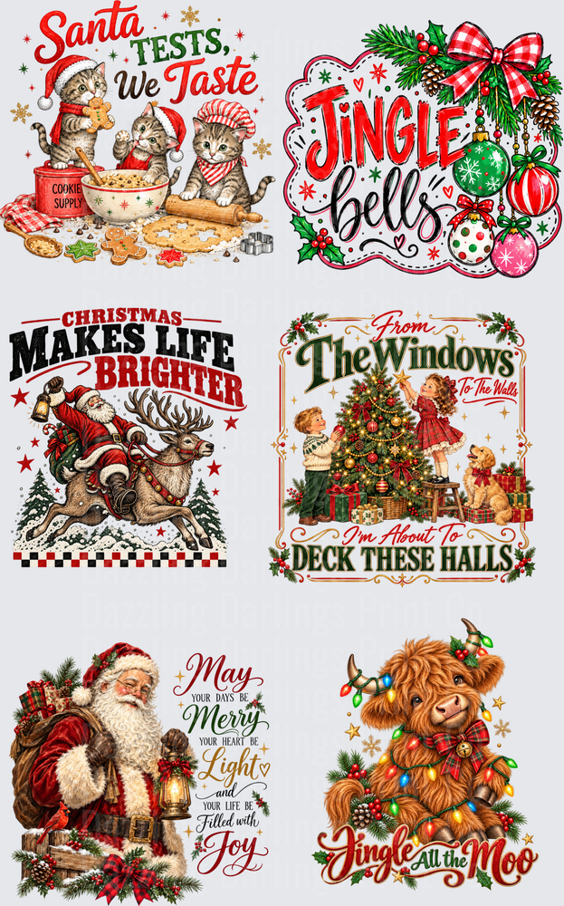 Christmas Premade 7 Jingle Bells Deck These Halls Santa Tests