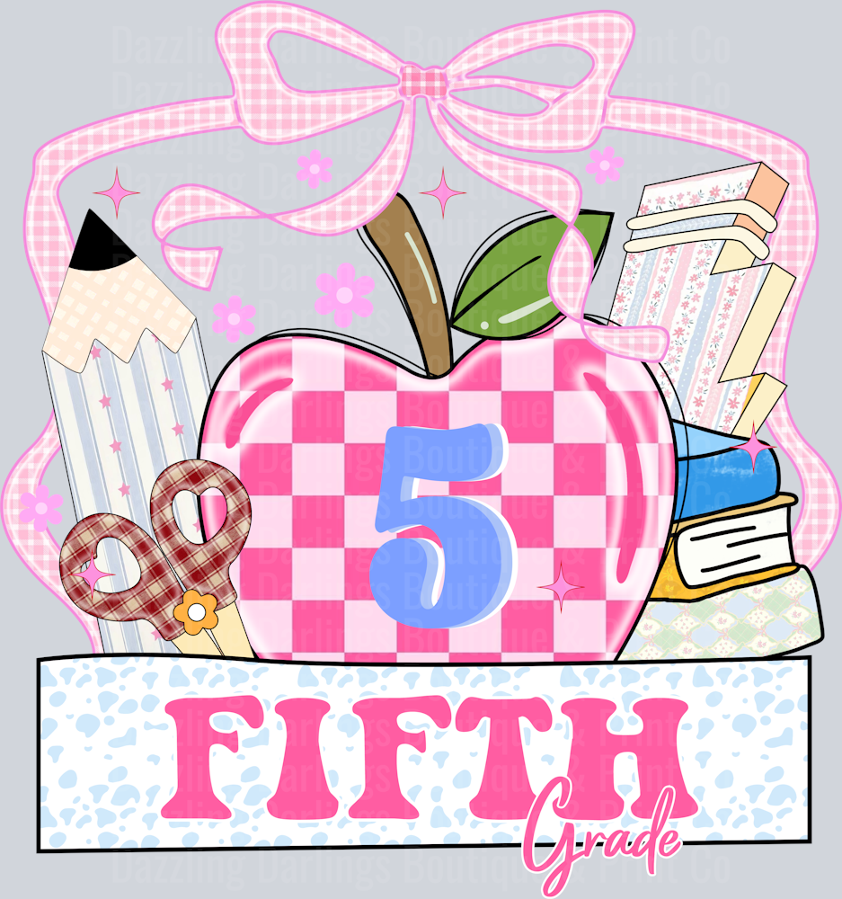 BACK TO SCHOOL TEACHER DTF TRANSFER FIFTH