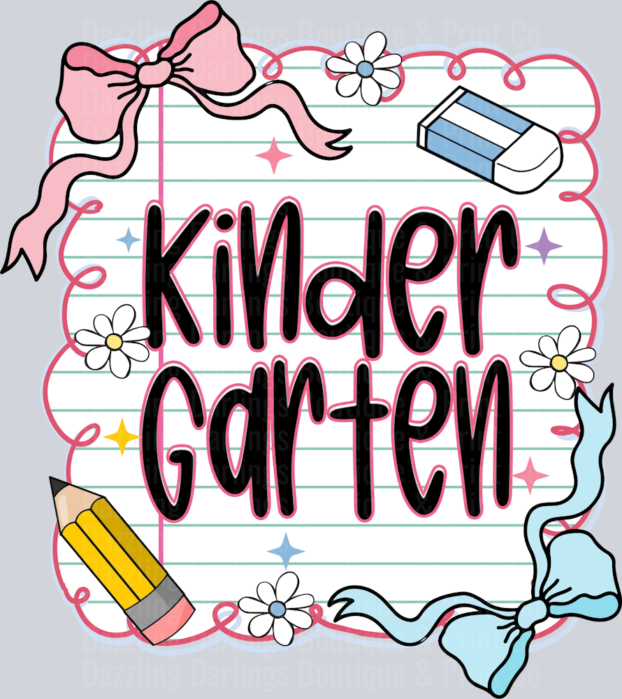 BACK TO SCHOOL TRANSFER KINDERGARTEN