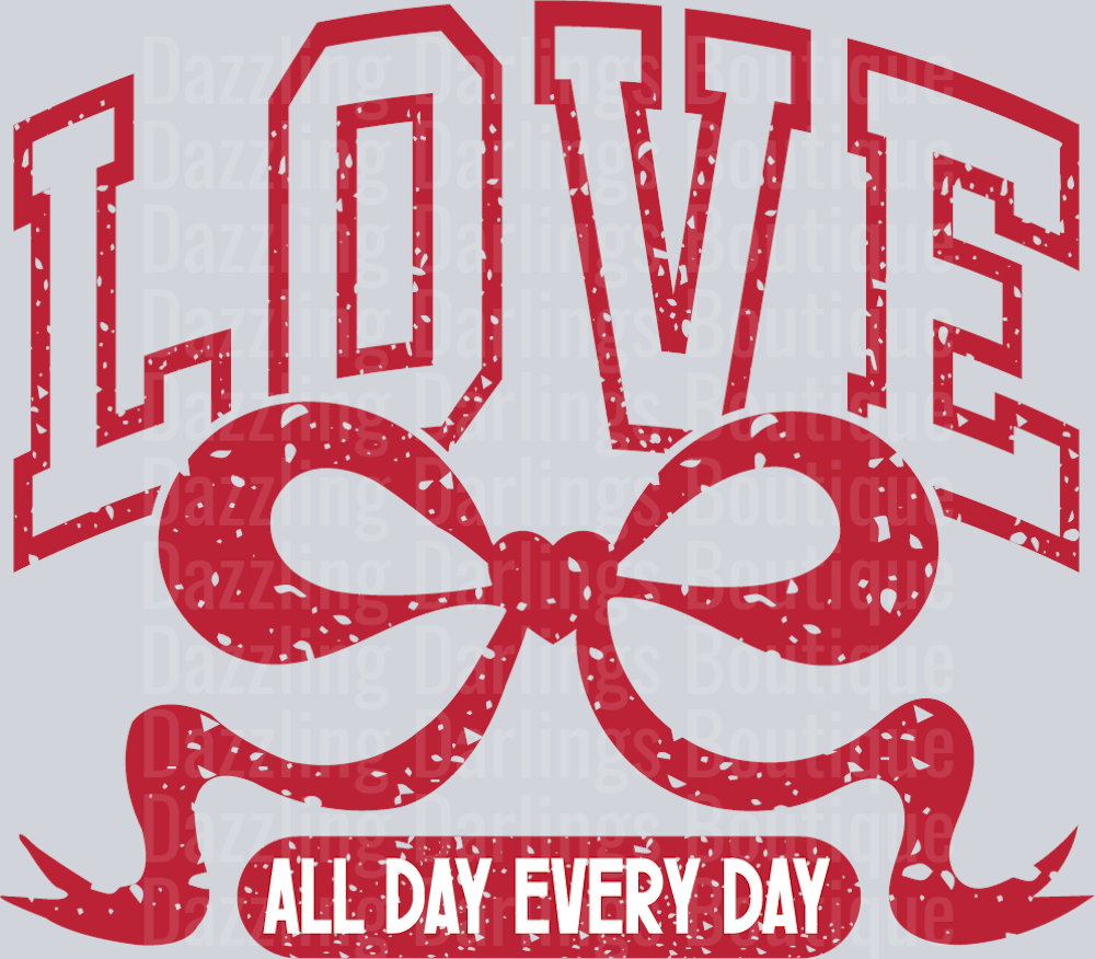 LOVE COQUETTE BOW VALENTINES DAY