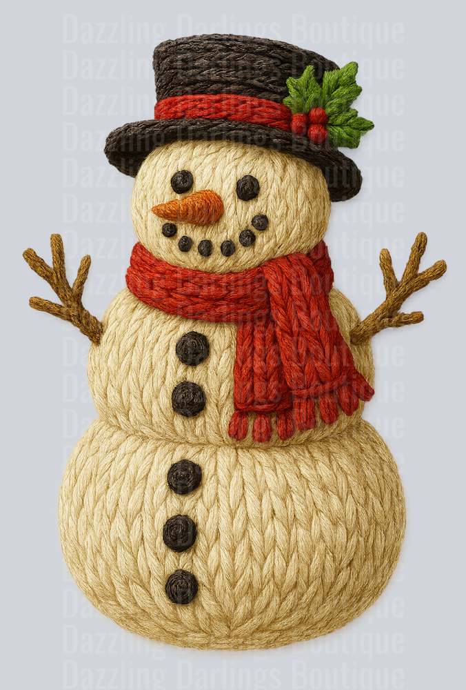 Yarn snowman
