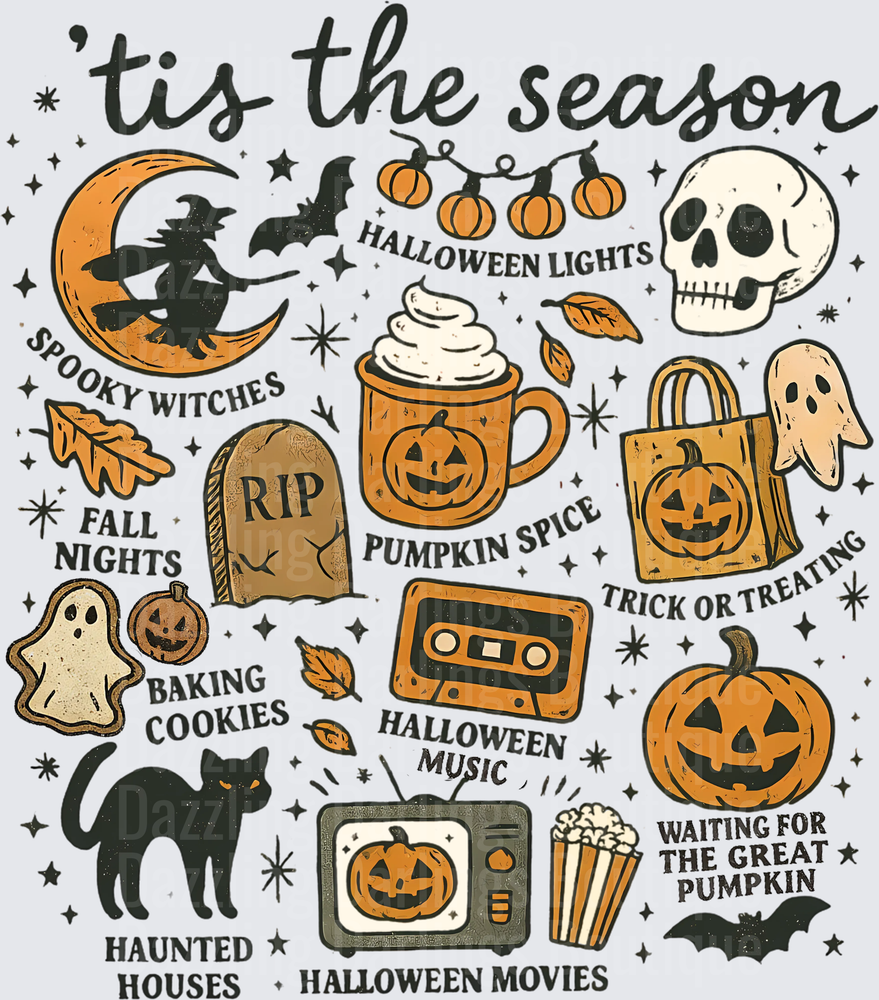 Tis The Season Halloween Icons Collage Fall Spooky Elements