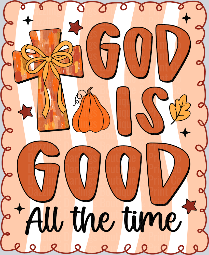 HALLOWEEN FALL DTF TRANSFER GOD IS GOOD FALL