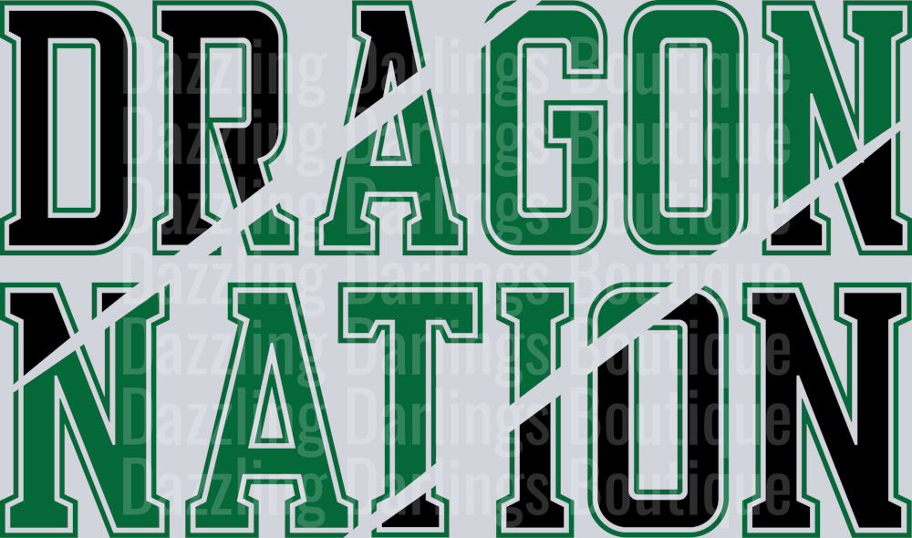 PICKENS DRAGONS DTF TRANSFER DRAGON NATION BLACK