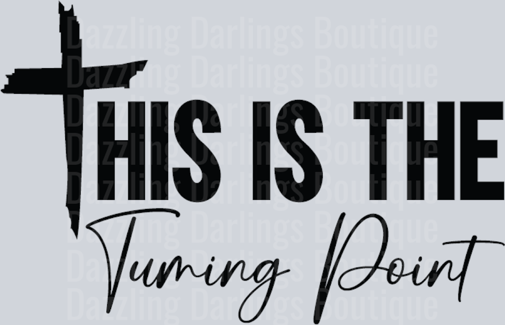 This Is The Turning Point Black Cross Script