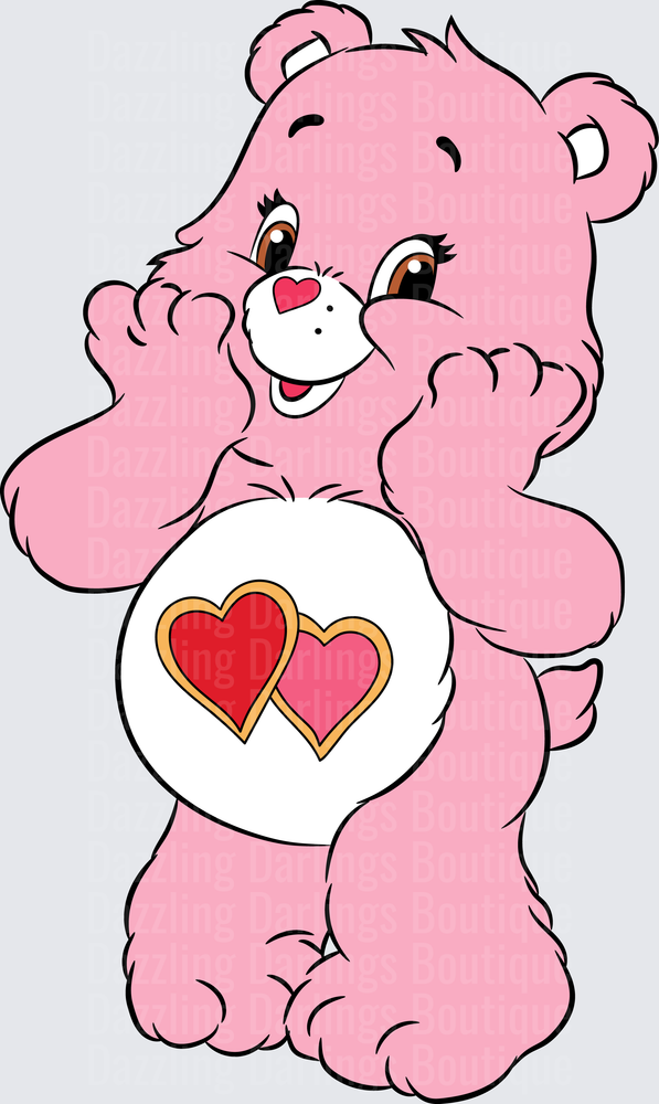 Love-a-Lot Bear Care Bears Pink with Double Hearts