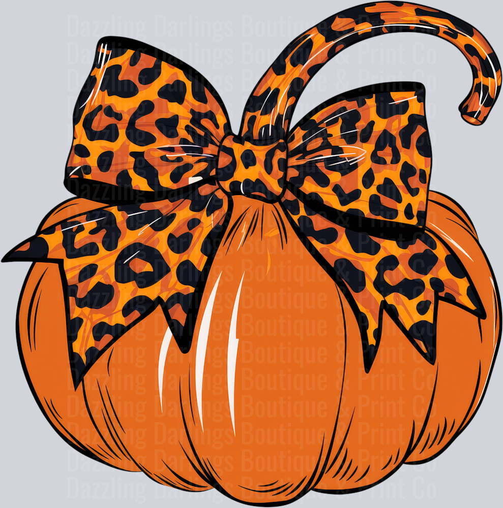 HALLOWEEN FALL CHEETAH PUMPKIN DTF TRANSFER