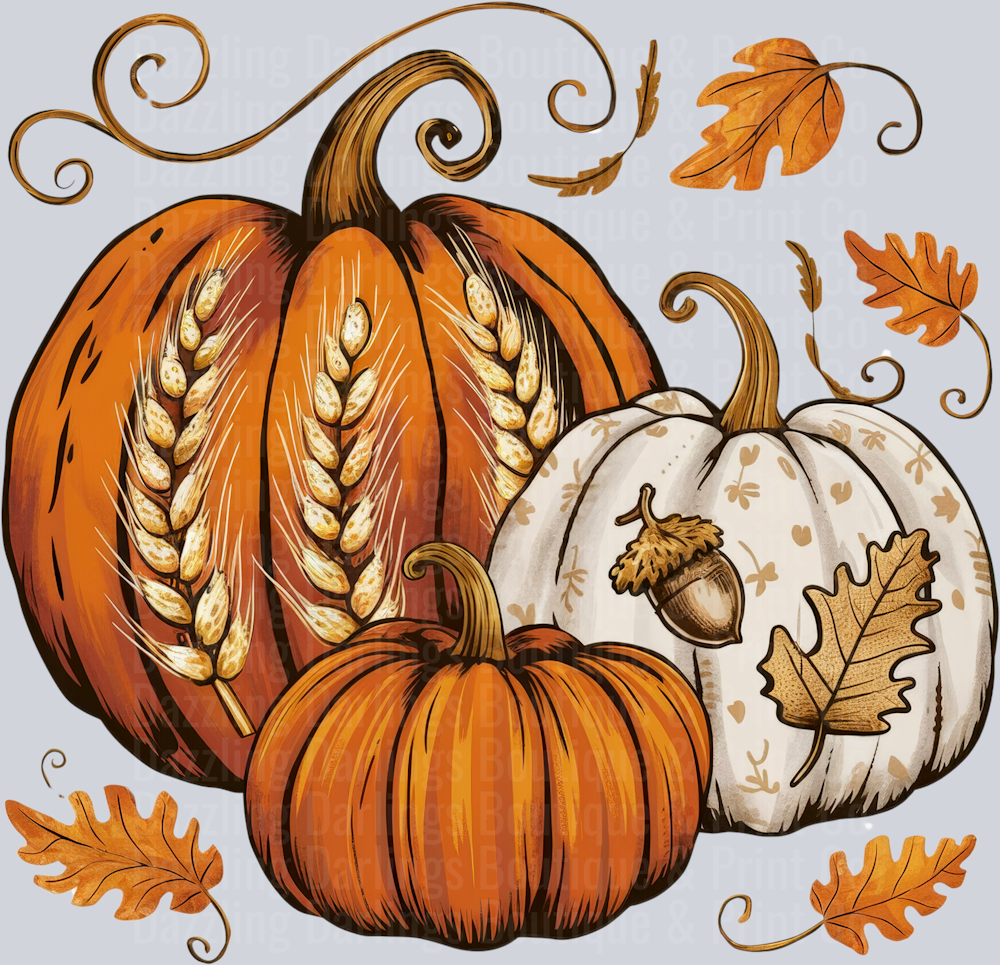 HALLOWEEN FALL DTF TRANSFER PUMPKINS