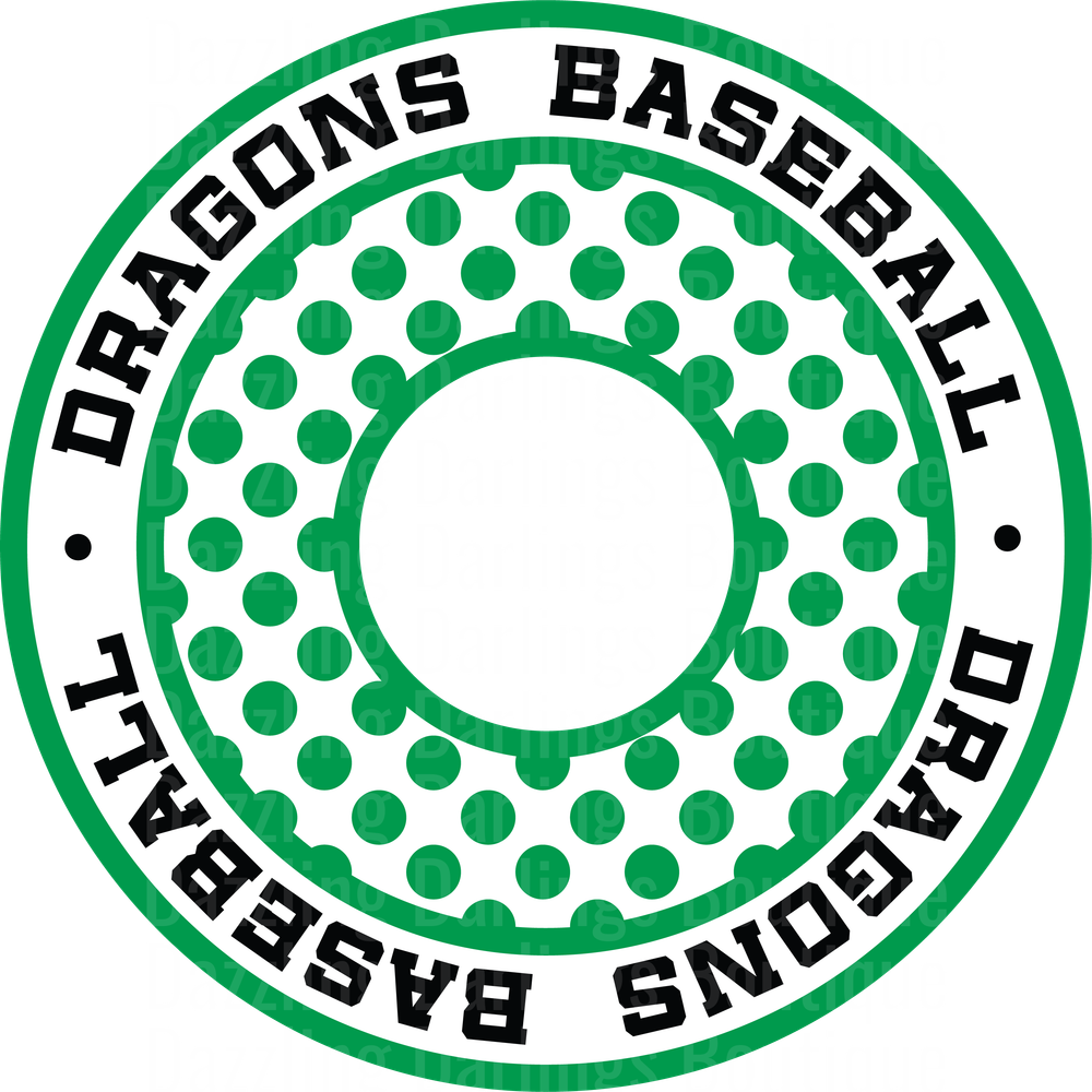 Dragons Baseball Circular Badge Logo Design