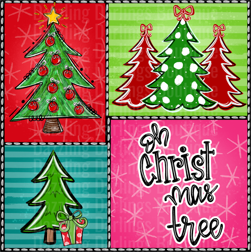 OH CHRISTMAS TREE SQUARE