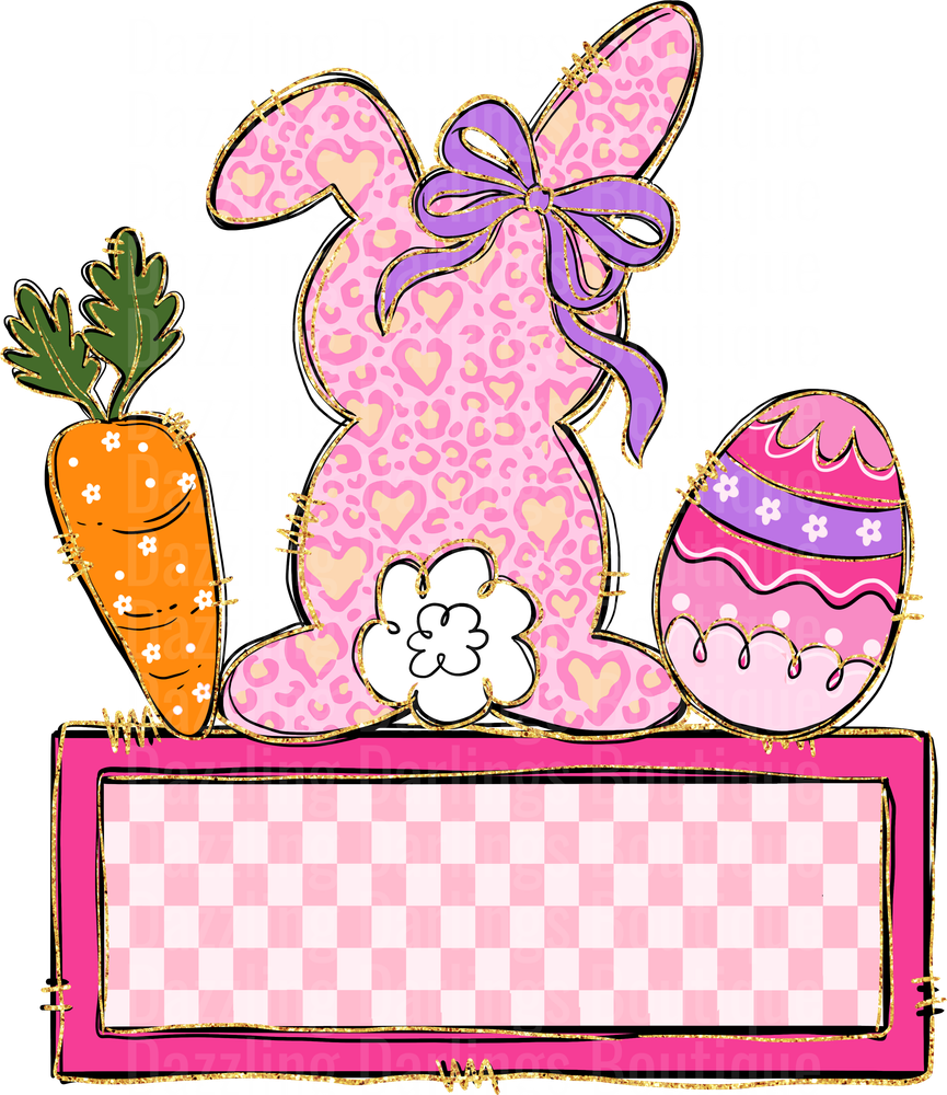 EASTER GIRL BUNNY CUSTOM NAME
