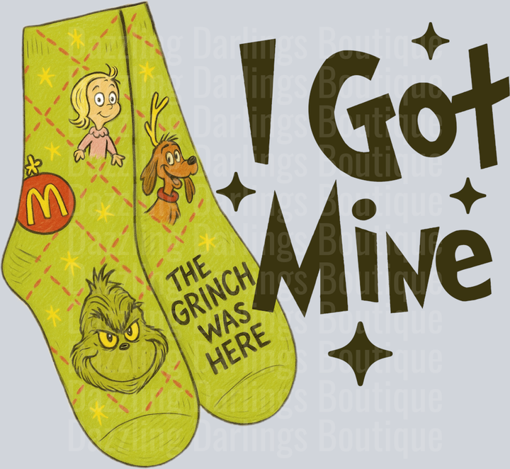 Grinch Socks I Got Mine Green Socks