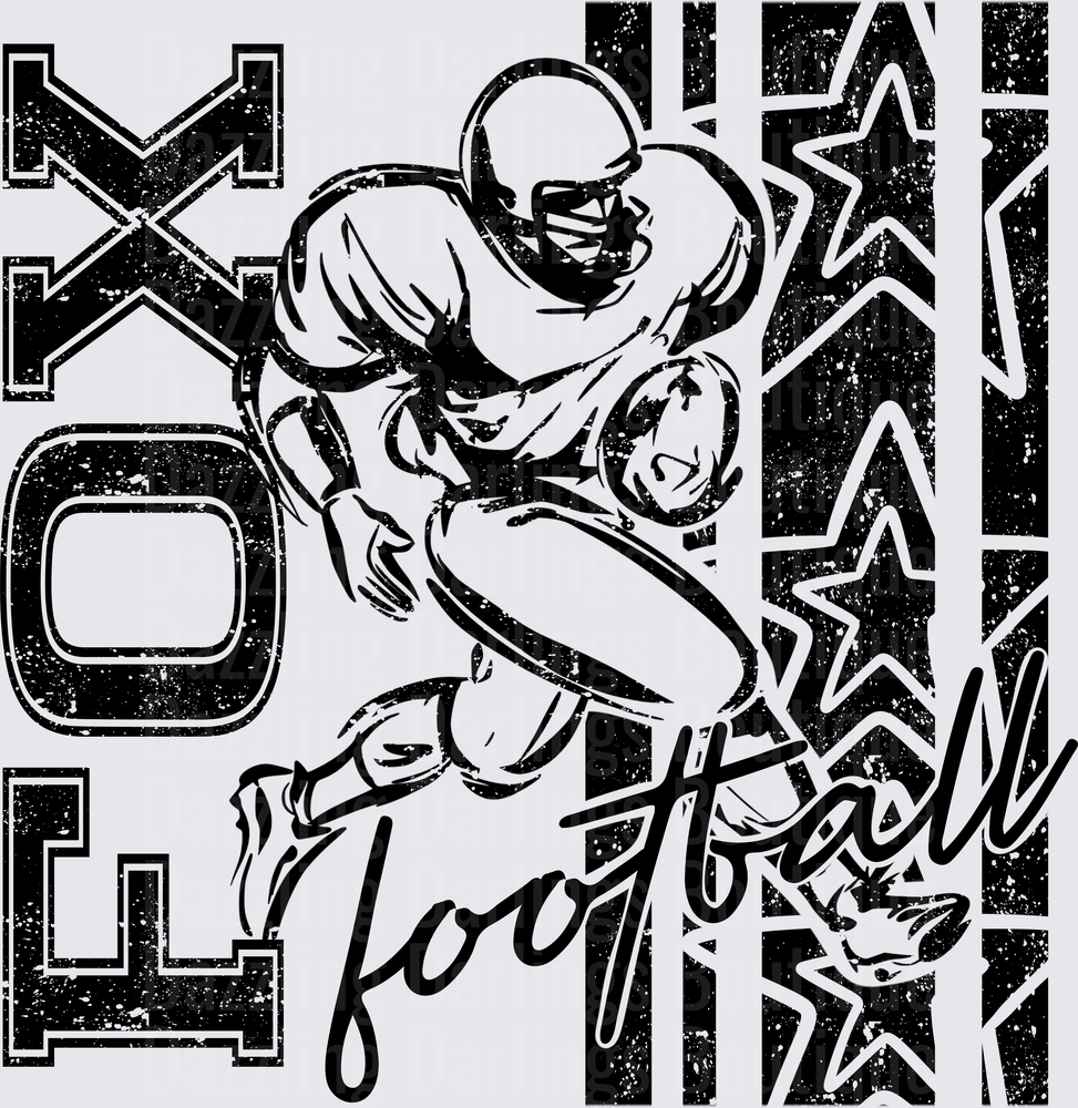 Distressed Football Player Running Back Stars Script