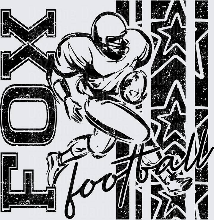 Distressed Football Player Running Back Stars Script