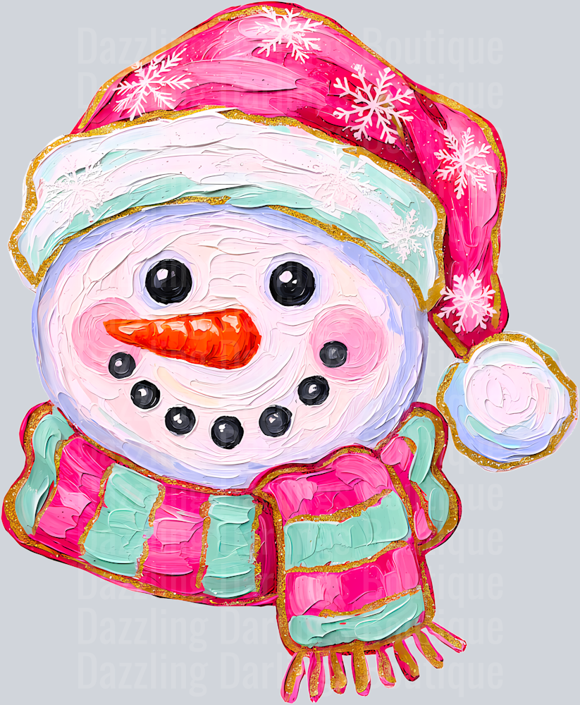 Paint Brushstroke Snowman