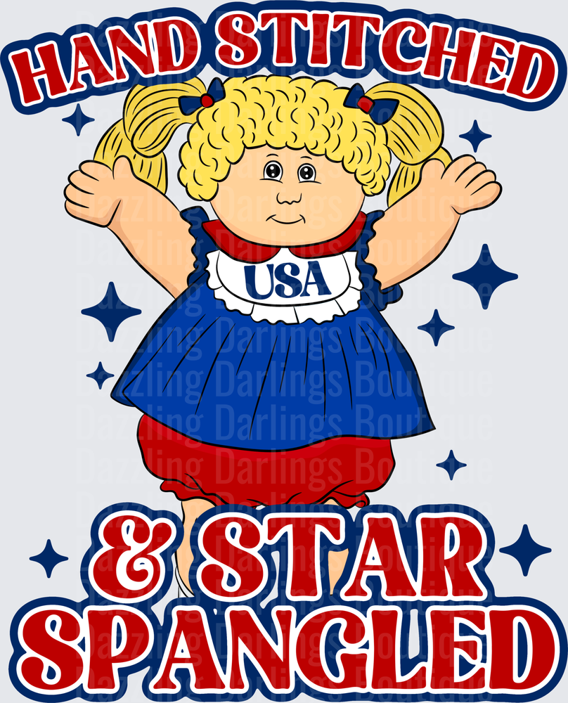 Hand Stitched Star Spangled Cabbage Patch Kids Patriotic Design