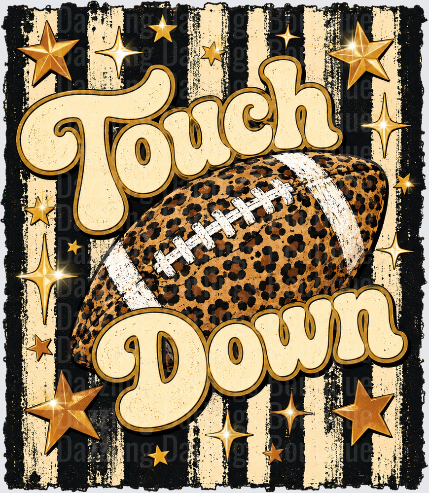 Striped Touchdown Leopard Football
