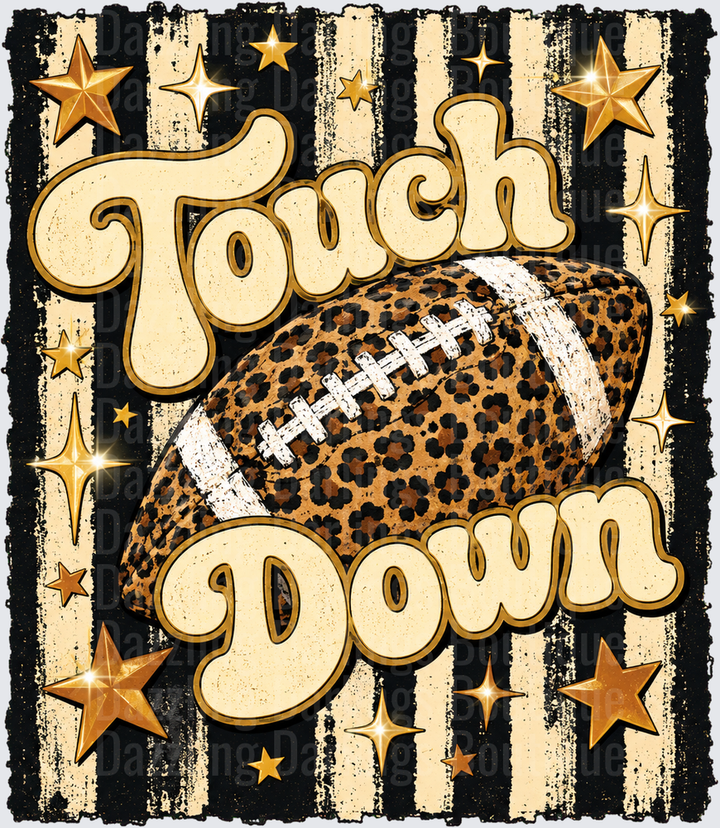 Striped Touchdown Leopard Football