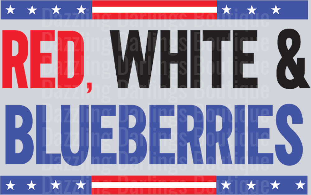 Red White And Blueberries Flag Stripes