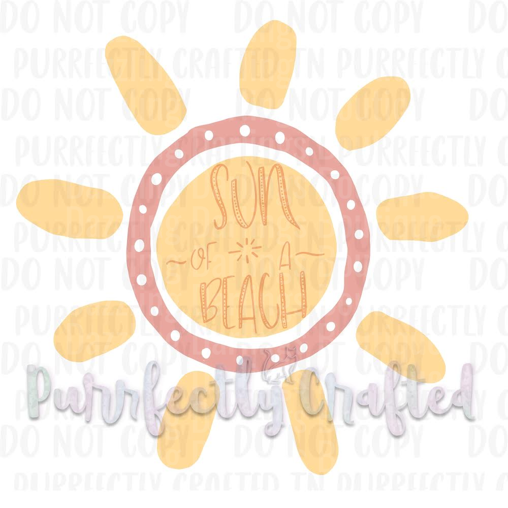 Sun of a Beach Vintage Summer Typography Design