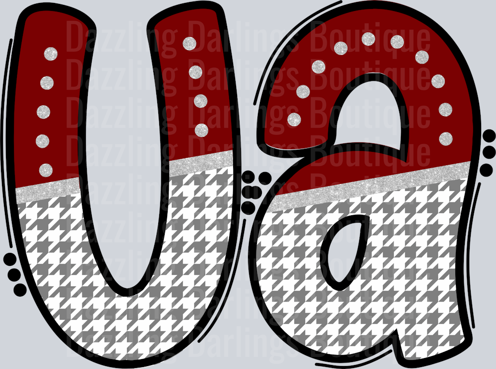 Alabama Roll Tide UA Letters Houndstooth Polka Dot