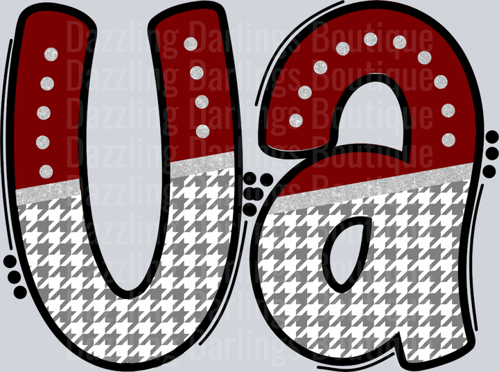 Alabama Roll Tide UA Letters Houndstooth Polka Dot