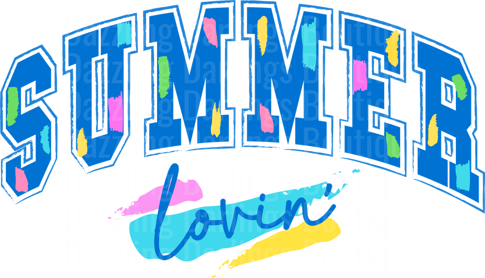 Summer Lovin Paint Splash Typography Design
