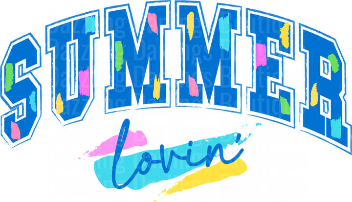 Summer Lovin Paint Splash Typography Design