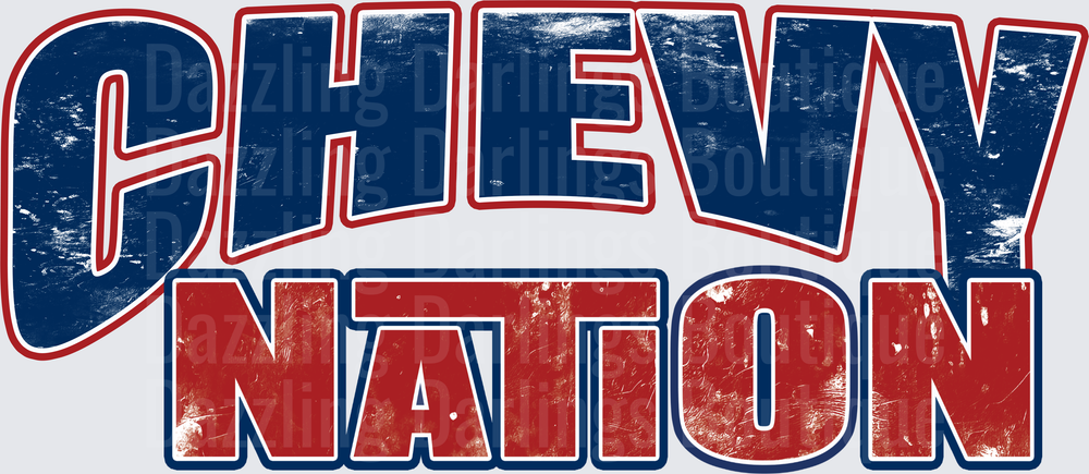 Chevy Nation Vintage Distressed Logo Design