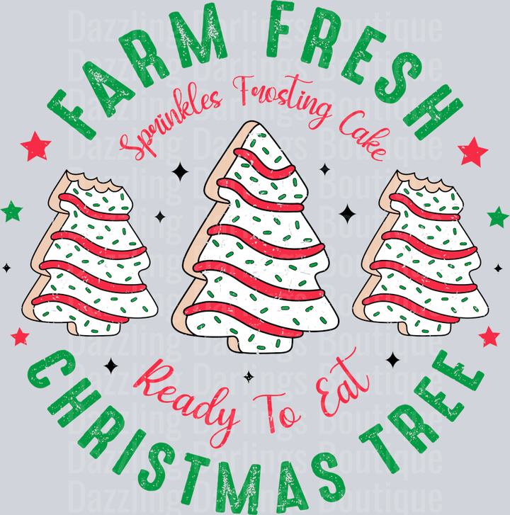 Farm Fresh Christmas Tree Cakes (Distressed)