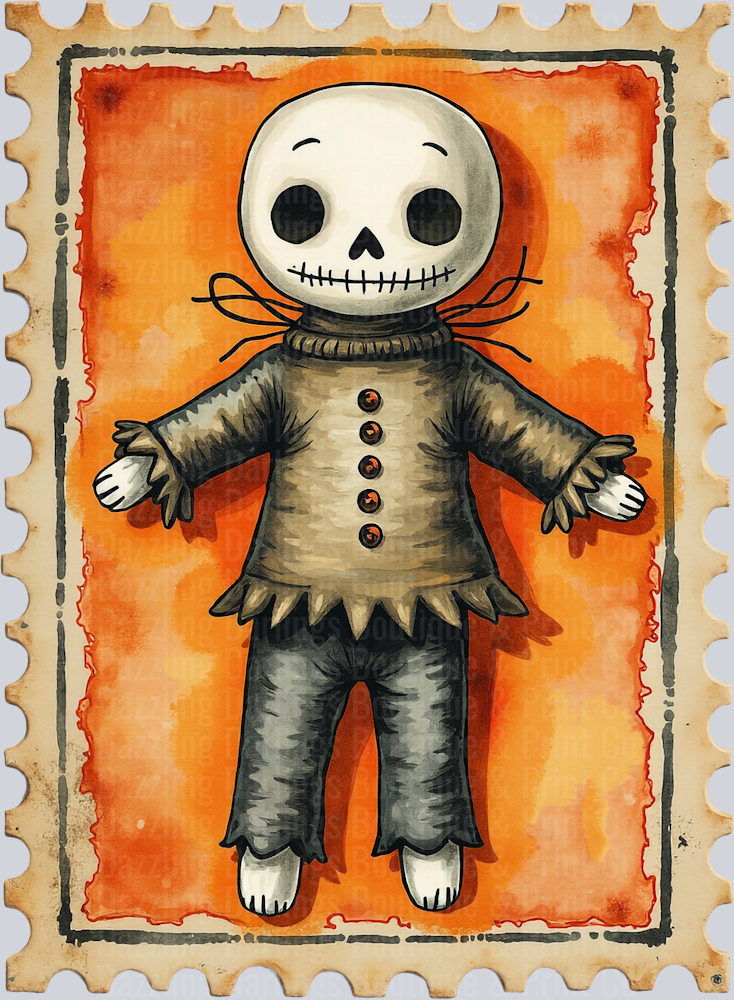 HALLOWEEN FALL SCARY PUMPKIN SCARECROW DTF TRANSFER