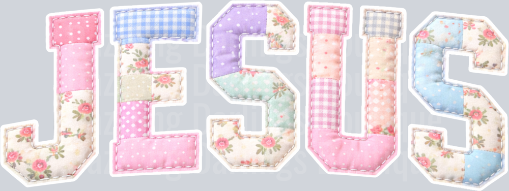 PINK PATCHWORK JESUS EASTER