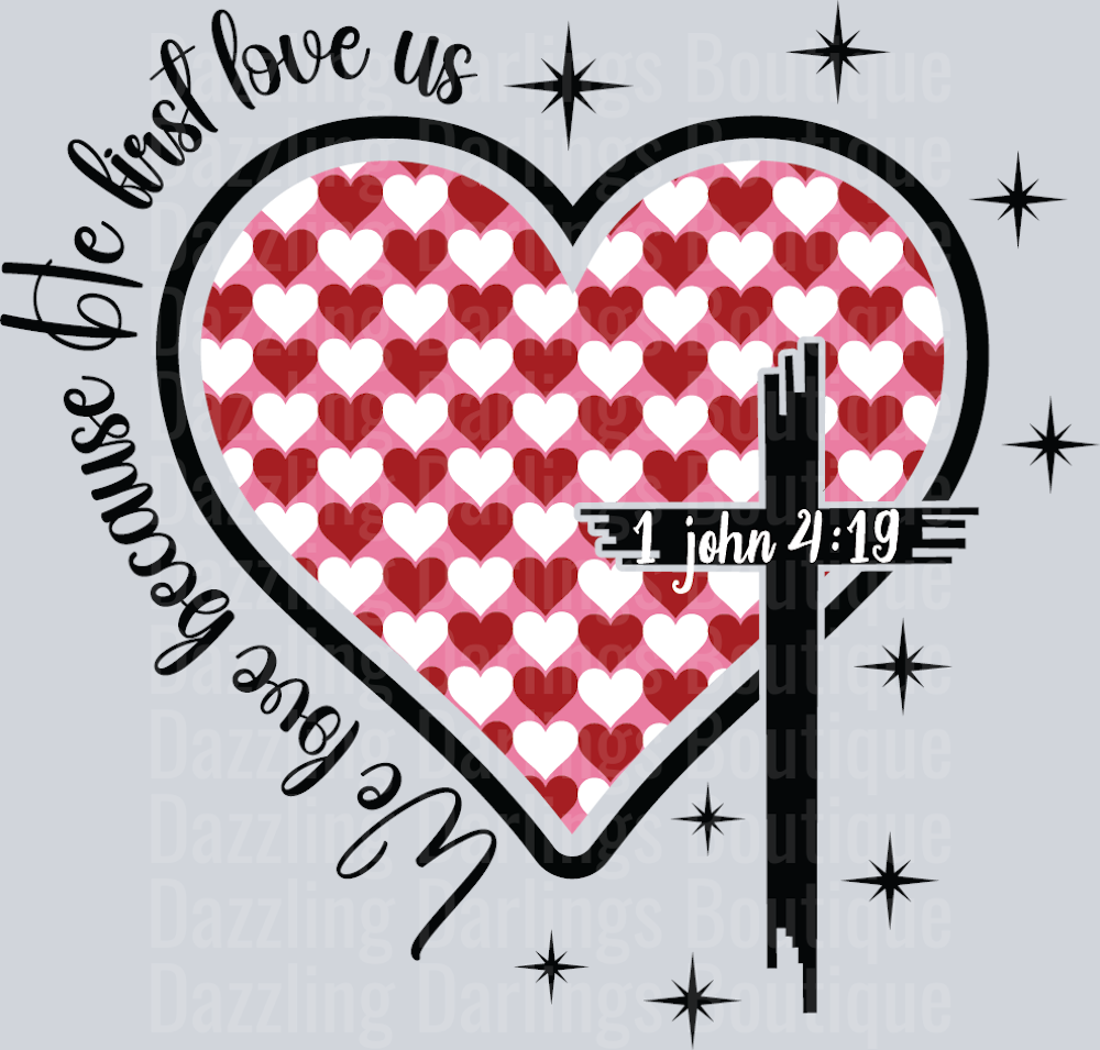 RETRO HEART CROSS VALENTINES DAY