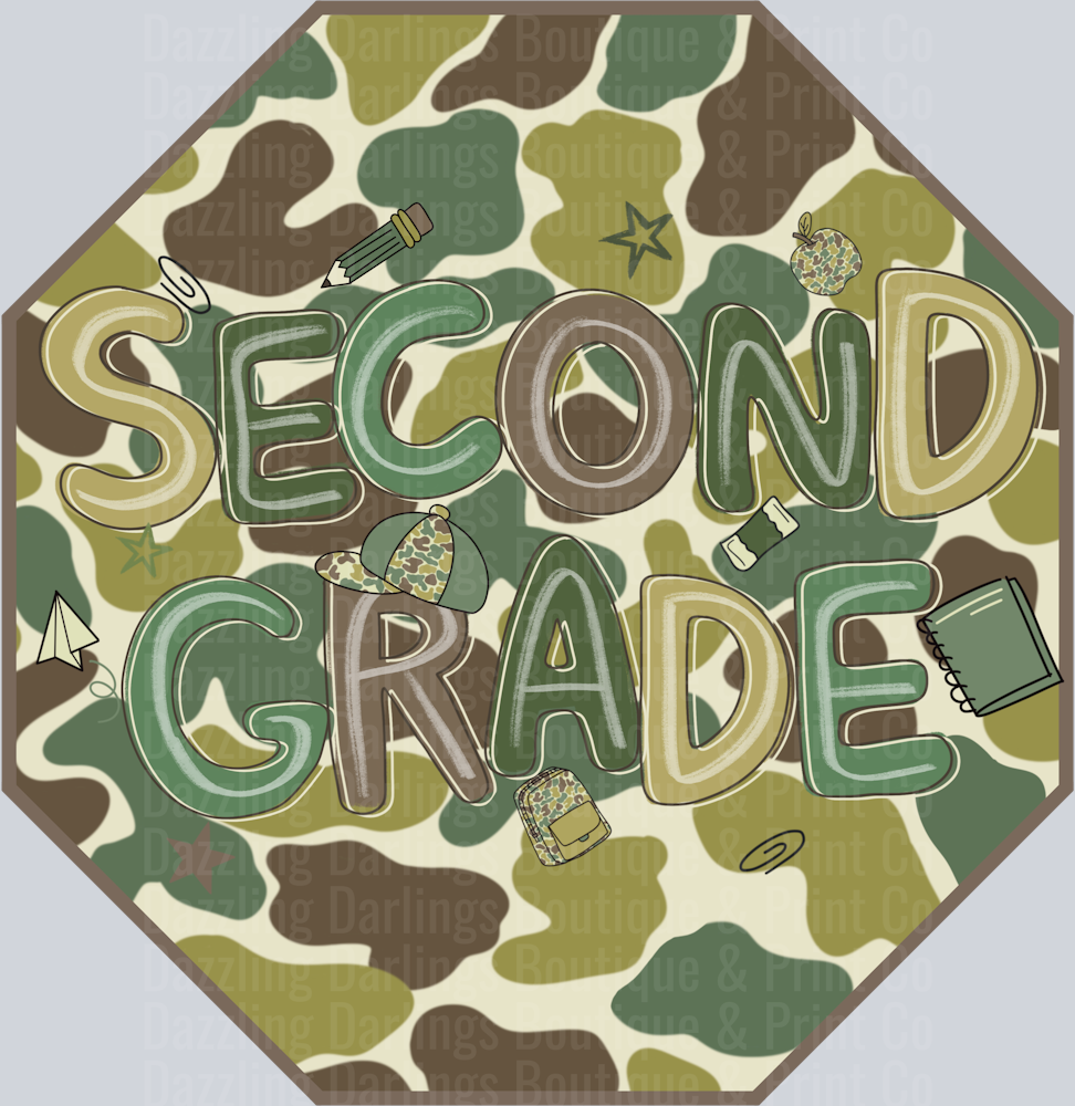 Second Grade Camo Octagon Duck Camo Background