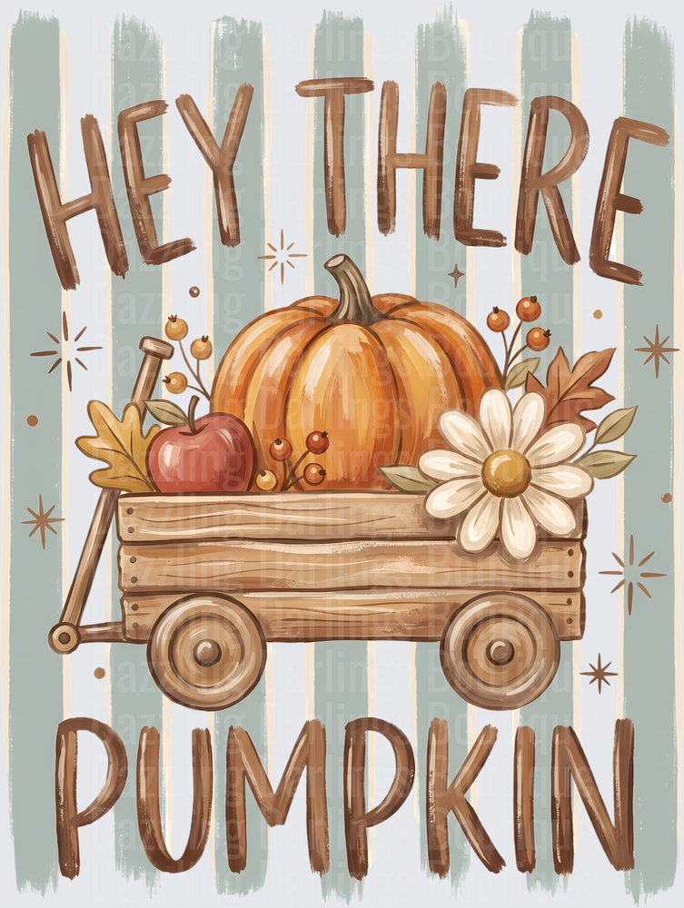 Striped Hey There Pumpkin
