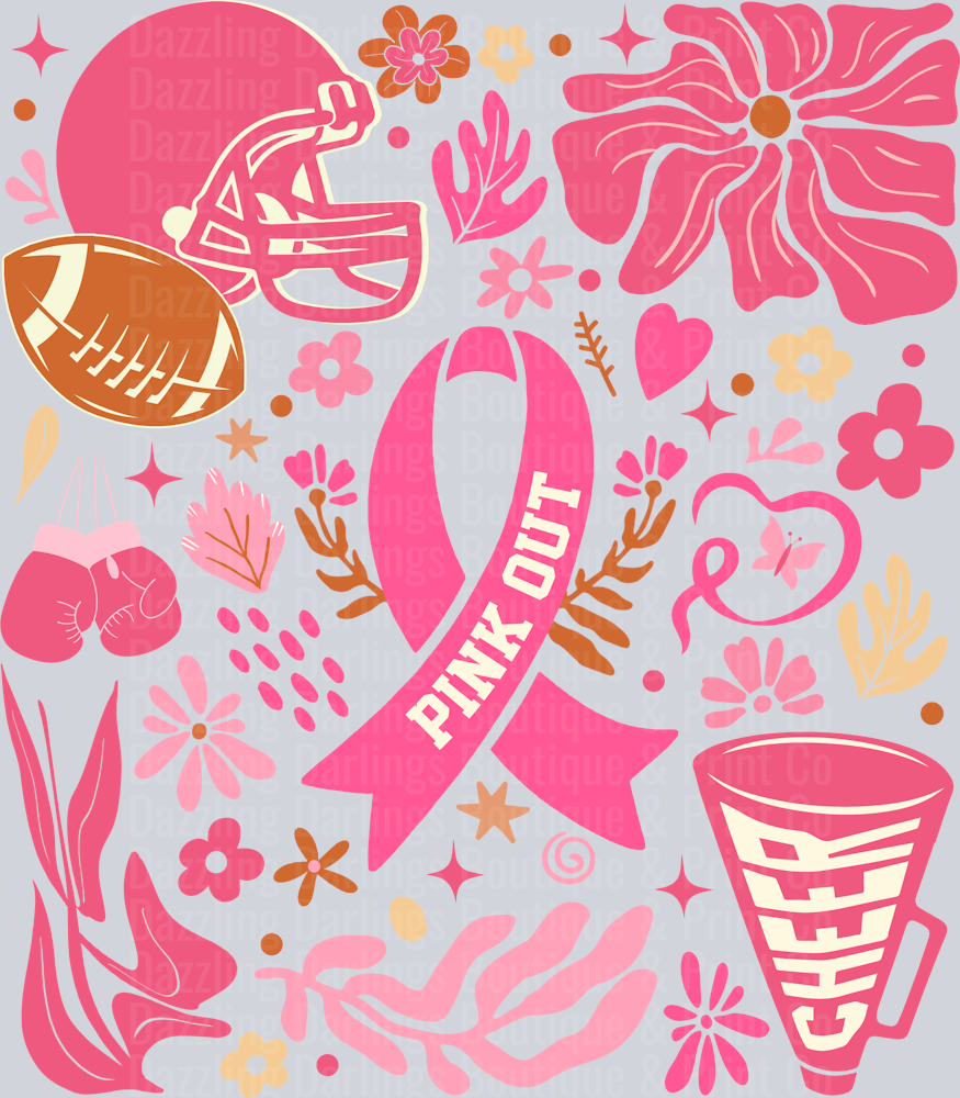BREAST CANCER AWARENESS RIBBON BOHO
