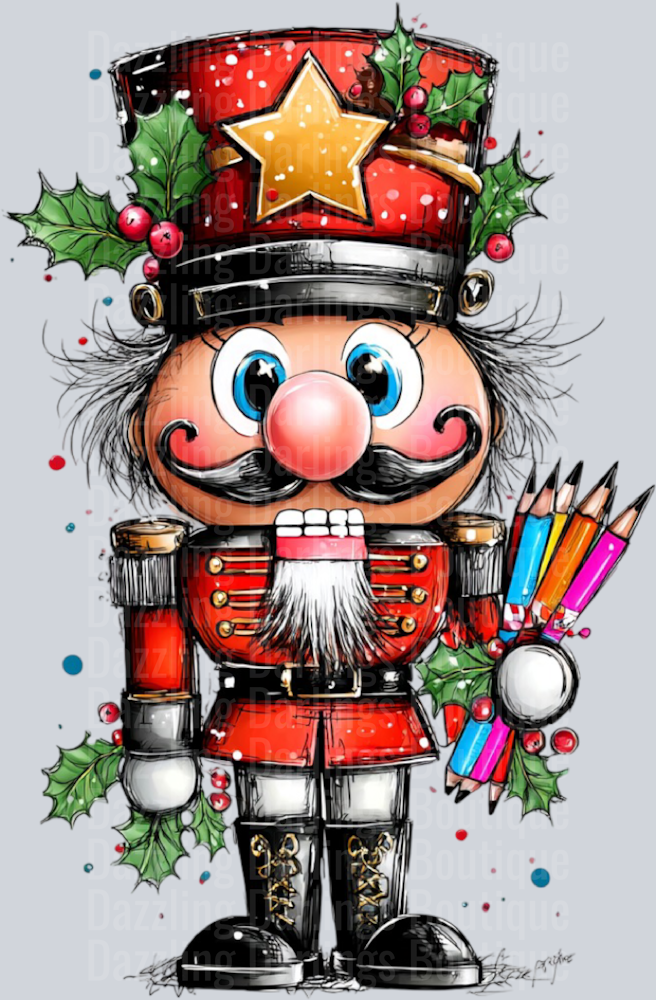 Hand-drawn Christmas Nutcracker