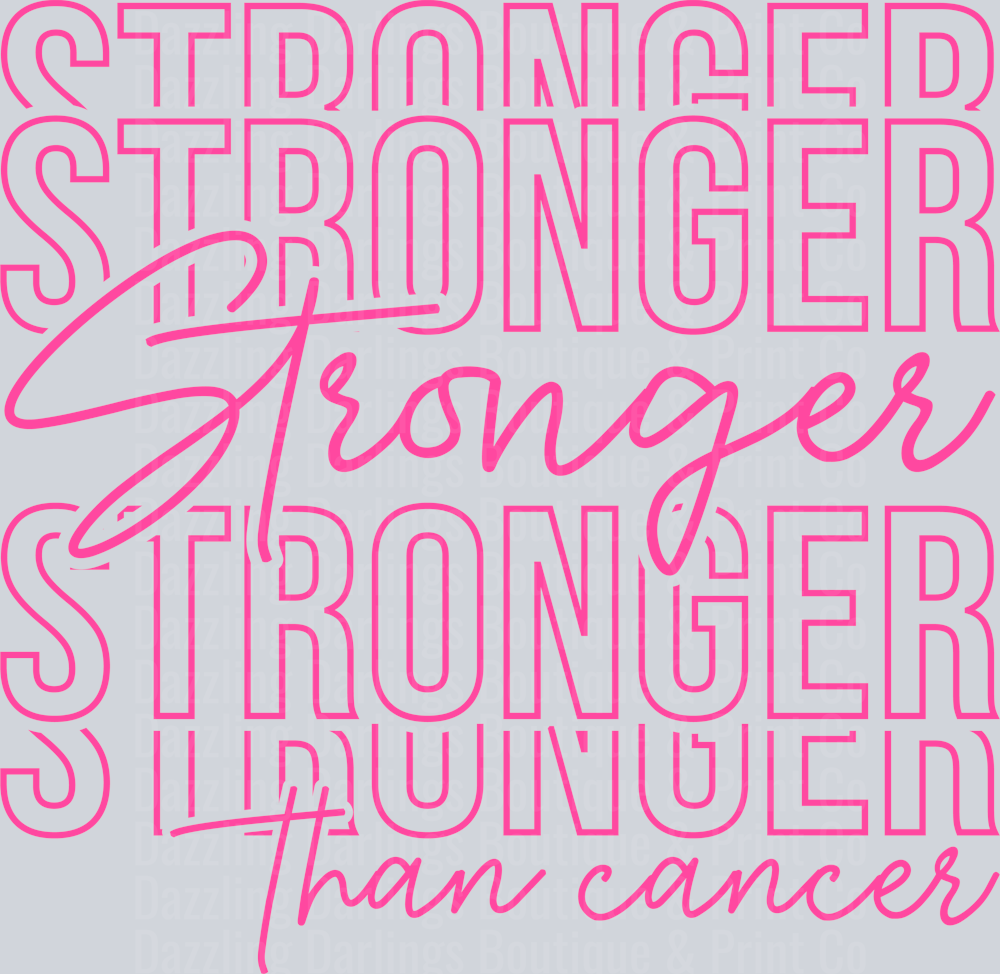 BREAST CANCER AWARENESS RIBBON STRONGER THAN CANCER