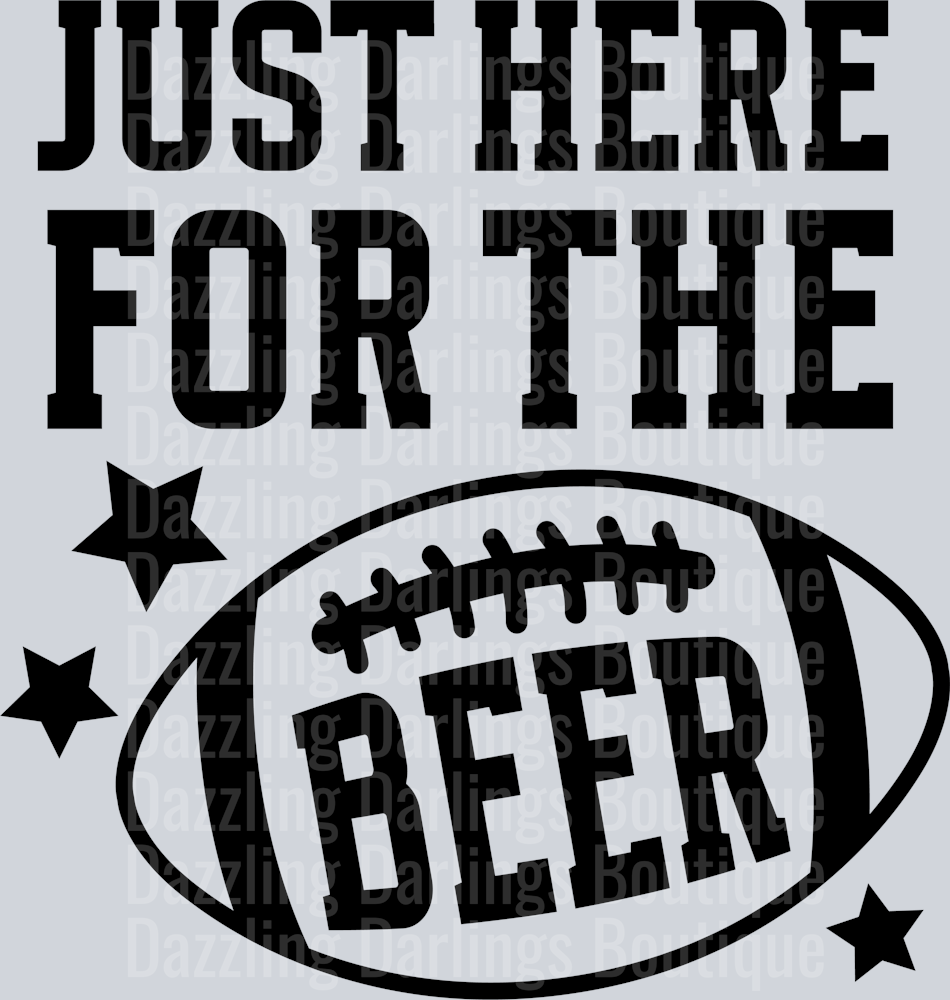 FOOTBALL JUST HERE FOR THE BEER BLACK