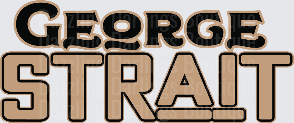 George Strait Country Music Legend Name Design