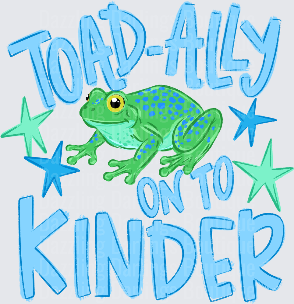 Toad-ally On To Kinder Frog Graduation Design
