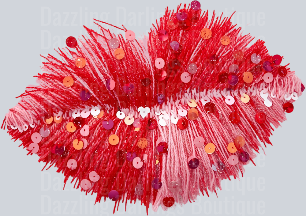 VALENTINES LIPS FAUX YARN