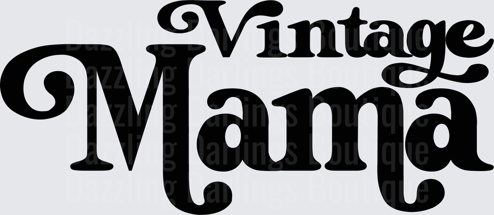 Vintage Mama Retro Typography Design
