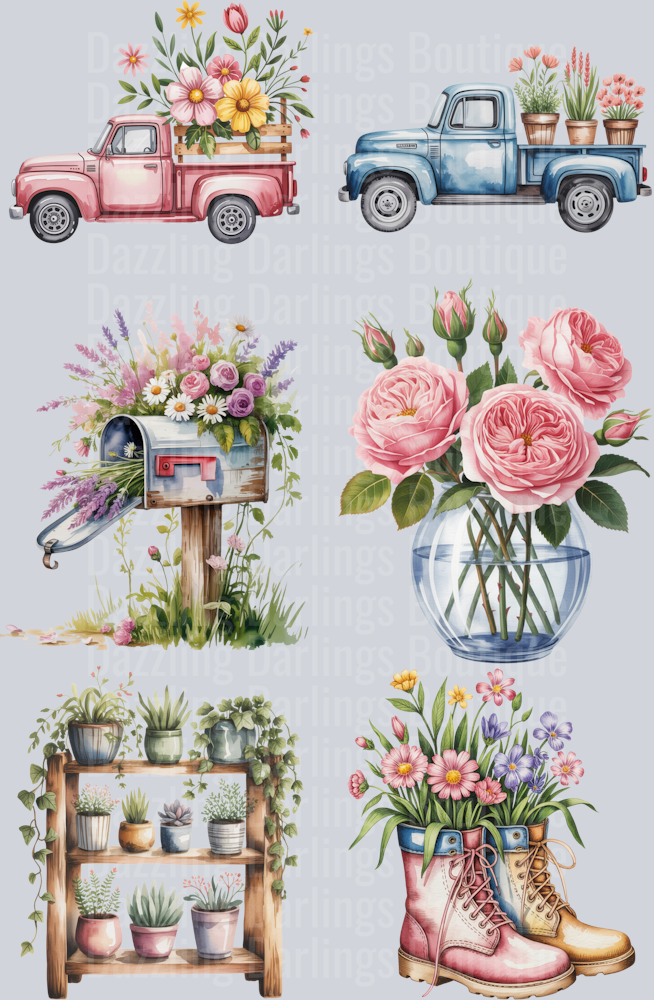 Spring watercolor fun gang