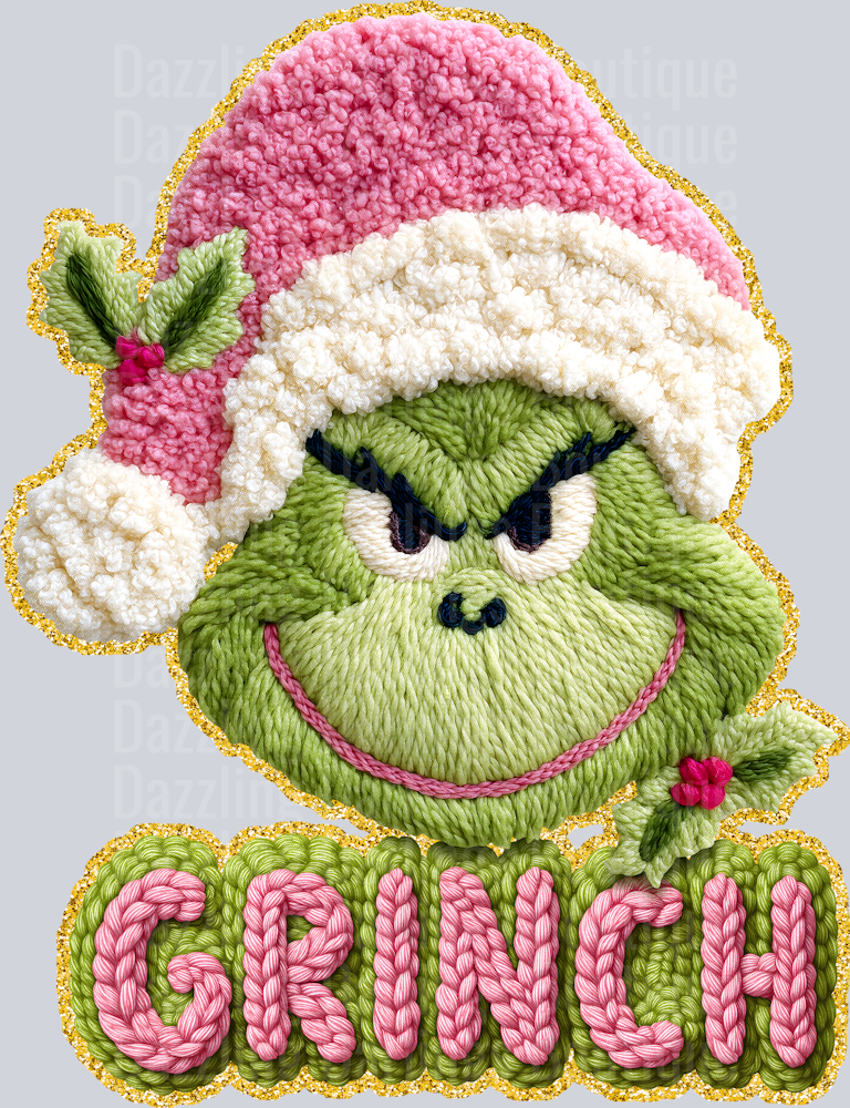 GRINCH PINK HAT YARN