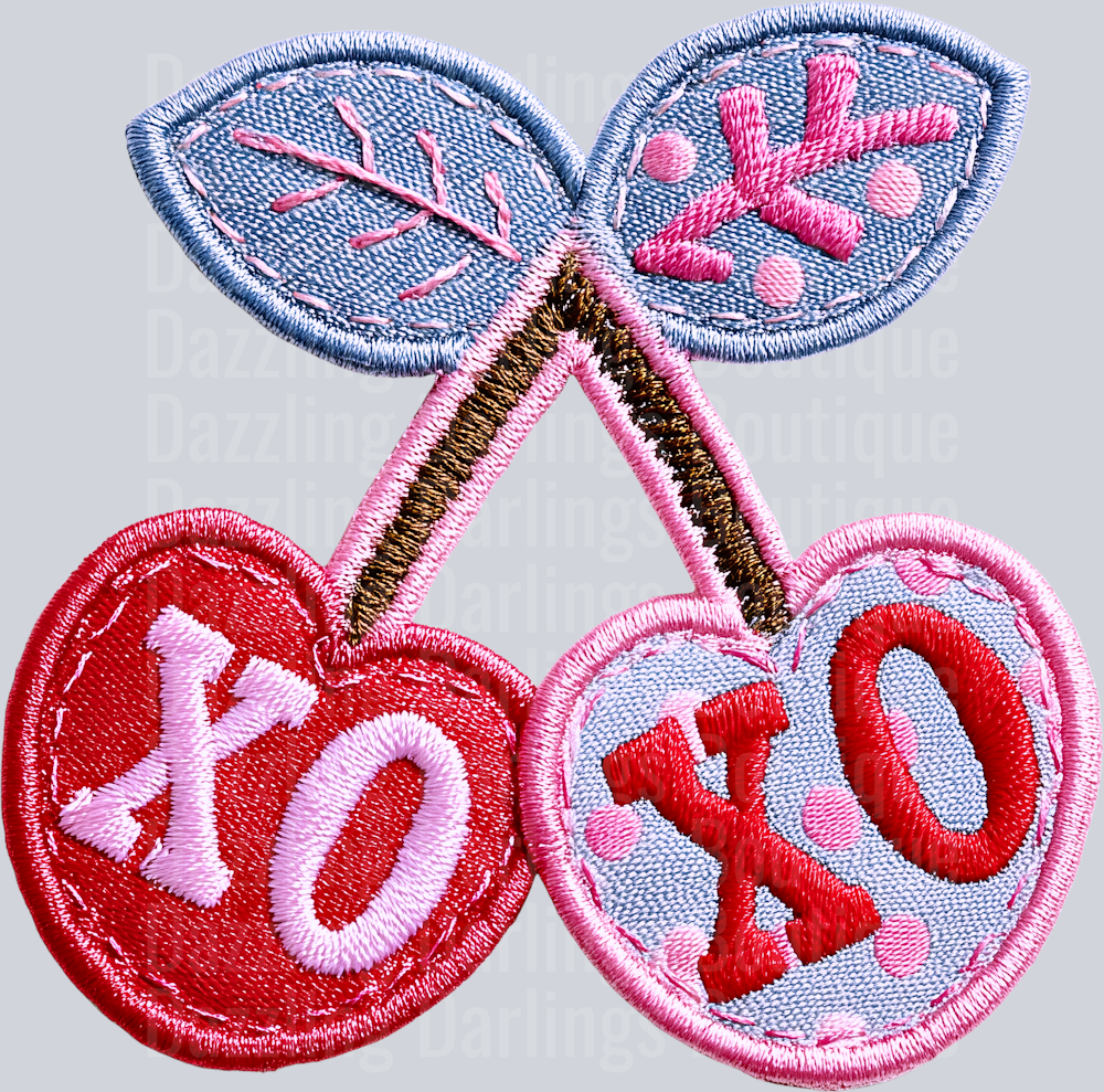 DENIM CHERRIES XOXO VALENTINES DAY